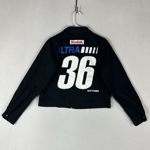 Kodak Ultra 36 Vintage Jacket Womens Large Utility Lightweight Coat Black Zip Up - Picture 8 of 14